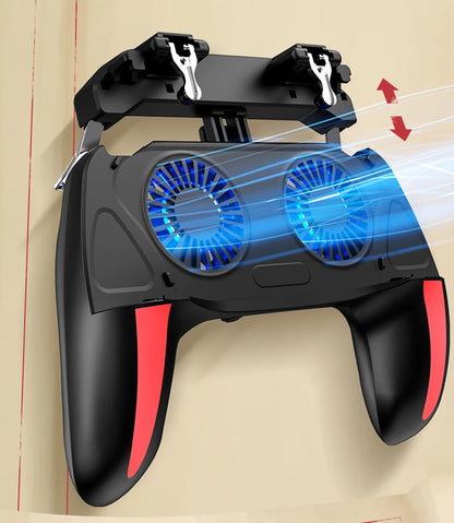 H10 Gaming Handheld Grip Game Controller Joystick Gamepad For Pubg Trigger Cooling Fan Cooler Phone USB powered 5000mAh battery