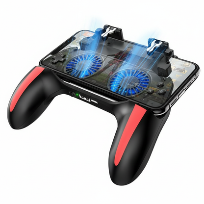 H10 Gaming Handheld Grip Game Controller Joystick Gamepad For Pubg Trigger Cooling Fan Cooler Phone USB powered 5000mAh battery